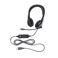 Califone 1025MUSB NeoTech 1025MUSB Headset with Gooseneck Microphone, Black/Silver