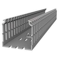 Wiring Duct, Wide Slot Wall, Gray, 6 ft. L