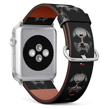 Load image into Gallery viewer, S-Type iWatch Leather Strap Printing Wristbands for Apple Watch 4/3/2/1 Sport Series (42mm) - Scary face Illustration
