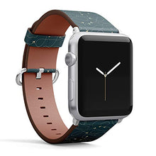 Load image into Gallery viewer, Compatible with Small Apple Watch 38mm, 40mm, 41mm (All Series) Leather Watch Wrist Band Strap Bracelet with Adapters (Travel Around World Airplane Routes)
