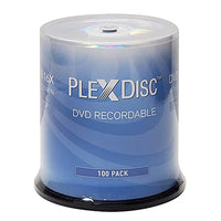PlexDisc DVD+R 4.7GB 16x Recordable Media Silver Top Disc - 100 Disc Spindle (FFP) 63C-115-BX Black