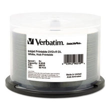 Load image into Gallery viewer, Verbatim DVD+R Dual Layer Recordable Disc, Printable, Spindle, 50/Pk (VER98319)

