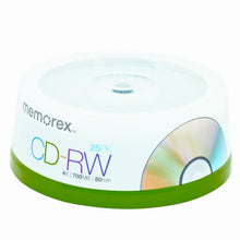 Load image into Gallery viewer, Memorex 4X 700 MB/80-Minute CD-RW Discs (25-Pack Spindle)
