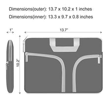 Load image into Gallery viewer, HESTECH Laptop case 13 inch Chromebook Sleeve Cover,Neoprene Carrying Handle Bag for Dell XPS/MacBook Air/Pro M1 Surface Book 13.5&quot;/Acer Asus Samsung Galaxy 13.3&quot; Lenovo Google HP Computer,Dark Gray
