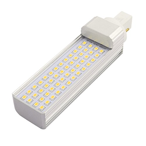 Aexit AC85-265V 9W Lighting fixtures and controls G24 6000K 52LED Horizontal 2P Connection Light Tube Transparent Cover