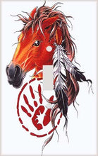 Load image into Gallery viewer, Indian Horse Switchplate - Switch Plate Cover
