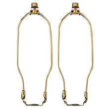 Load image into Gallery viewer, Royal Designs 11&quot; Lamp Harp, Finial and Lamp Harp Holder Set, Polished Brass, More Sizes Available (HA-1002-11BR-2)
