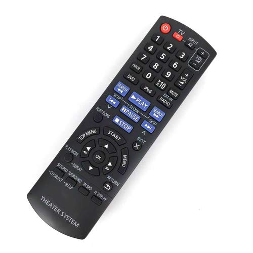 Universal Replacement Remote Control Compatible for N2QAYB000624 for Panasonic LCD TV/VCR/DVD Theater System