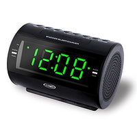 JENSEN JCR-210 AM/FM Digital Dual Alarm Clock Radio with Nature Sounds