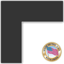 Load image into Gallery viewer, 16x20 Smooth Black / Black Custom Mat for Picture Frame with 12x16 opening size (Mat Only, Frame NOT Included)
