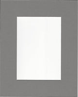Pack of 5 8x10 Ocean Grey Picture Mats with White Core for 5x7 Pictures