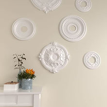 Load image into Gallery viewer, Ekena Millwork CM17HA Hamilton Ceiling Medallion, 17 3/8&quot;OD x 1 3/4&quot;P (Fits Canopies up to 3 3/4&quot;), Primed
