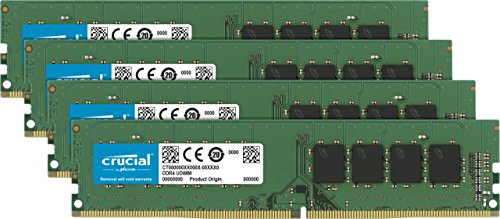 Crucial 64GB Kit (16GBx4) DDR4 2133 MT/s (PC4-17000) DR x8 Unbuffered DIMM 288-Pin Memory - CT4K16G4DFD8213