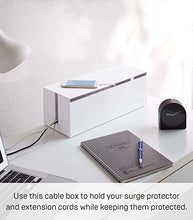 Load image into Gallery viewer, YAMAZAKI home 2707 Cable Box-Outlet Cord Storage Organizer, Cover Protector, One Size, White
