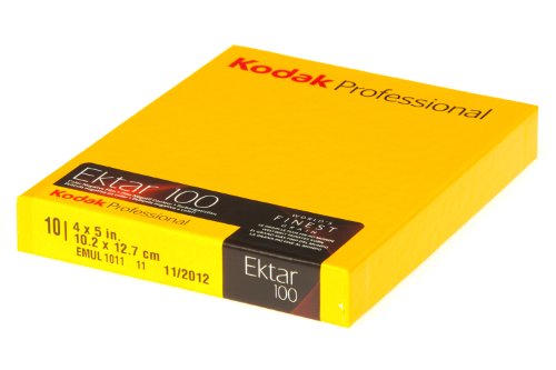 Kodak 158 7484 Professional Ektar Color Negative Film ISO 100, 4 x 5 Inches, 10 Sheets (Yellow)