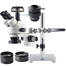 Load image into Gallery viewer, KOPPACE 10 Million Pixels,3.5X-90X,Trinocular Stereo Microscope,Single arm Bracket,Industrial Inspection Microscope,USB 3.0 Industrial Camera,144 LED Ring Light,Provide Professional Image Measurement
