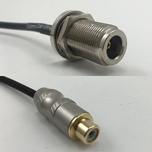 Load image into Gallery viewer, 12 inch RG188 N FEMALE BULKHEAD to RCA FEMALE Pigtail Jumper RF coaxial cable 50ohm Quick USA Shipping
