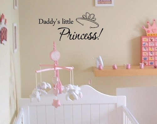 Daddy's little Princess! Vinyl Decal Matte Black Decor Decal Skin Sticker Laptop