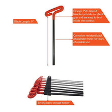 Load image into Gallery viewer, Dynamic Tools 8 Piece 9&quot; Long T-Handle SAE Hex Key Set, 5/64&quot; - 3/8&quot;
