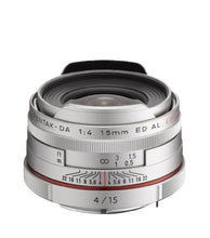 Load image into Gallery viewer, Pentax K-Mount HD DA 15mm f/4 ED AL Fixed Lens for Pentax KAF Cameras ( Limited Silver)
