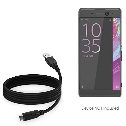 Sony Xperia XA1 Ultra Cable, BoxWave [DirectSync - USB 3.0 A to USB 3.1 Type C] USB C Charge and Sync Cable for Sony Xperia XA1 Ultra - 6ft - Black