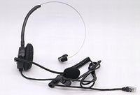 Wishring Over Head Call Center Telephone Headset Adjustable Boom Mic 4-pin Rj9 (Black)