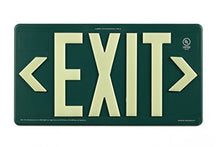 Load image into Gallery viewer, UL924 Listed &amp; Listed for LED lighting 100 foot Jessup Glo Brite Indoor/Outdoor Glow-in-the-dark (Photoluminescent) Double Sided Exit sign with frame, Green, PM100 7082-B (Mounts 4 ways, includes brac
