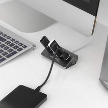 Load image into Gallery viewer, Sabrent Premium 4 Port Black Aluminum USB 3.0 Hub (30&quot; Cable) for iMac, MacBook, MacBook Pro, MacBook Air, Mac Mini, or Any PC [Black] (HB-MC3B)

