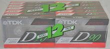 Load image into Gallery viewer, Tdk Blank 90 Minute Cassette Tapes (12 Pack)

