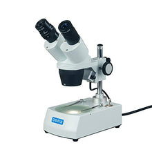 Load image into Gallery viewer, OMAX 20x-40x-80x Binocular Stereo Microscope with Dual Lights and Cleaning Pack
