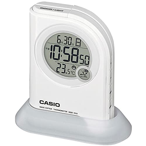 Casio High-Brightness LED Light (Flashlight Function) Temperature Display with Radio Digital Clock DQD-410J-7JF