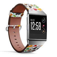 Load image into Gallery viewer, (Marine Pitate Pattern with Anchor and sail Boat) Patterned Leather Wristband Strap for Fitbit Ionic,The Replacement of Fitbit Ionic smartwatch Bands
