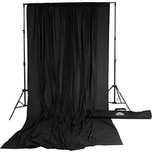 Load image into Gallery viewer, Savage 10x24&#39; Accent Muslin Background Kit, Includes Port-A-Stand &amp; Carrying Case, Black
