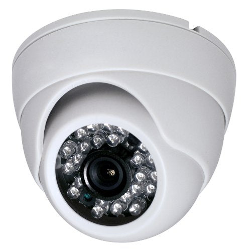 2 Megapixel 1080P Dome IR HD-CVI HD-TVI AHD CVBS 700TVL (4 Options in 1) Camera 24IR 3.6mm Lens Vandalproof Small Indoor Outdoor Aluminum Housing Security Camera for White Color