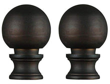 Load image into Gallery viewer, Dysmio Traditional Knob Shaped Oil Rubbed Bronze Finish Ball Lamp Finial - 2-Pack
