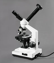Load image into Gallery viewer, Vision Scientific VME0007T-100-LD-DG1.3-P6 Dual View Compound Microscope, 40x-2000x Magnification, LED, Microscope Book, 50 Prepared Slides Set, Carrying Case, 1.3MP Digital Eyepiece Camera
