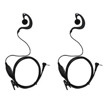 Load image into Gallery viewer, GoodQbuy Two Way Radio G Shape Clip-Ear Headset Earpiece with PTT is Compatible with Motorola T460 T600 MH230R MS350R MT350R (Pack of 2)
