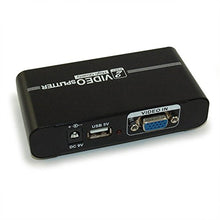Load image into Gallery viewer, MyCableMart 2-Way VGA Amplified Splitter, 350 MHz to 1920x1400
