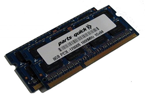 16GB 2 X 8GB Memory for HP ZBook 14 G2 Mobile Workstation DDR3L PC3L-12800 SODIMM RAM (PARTS-QUICK BRAND)