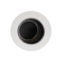 Focal Point Lighting FD4 D2, ID2 2.5 Round Series, Recessed Down light Kit, Housing & Trim, IC Rated, 277V Electronic Dimming, MR16, White Hex Louvred Trim