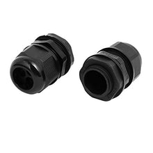 Load image into Gallery viewer, Aexit M25x1.5mm 8mm Transmission Adjustable 3 Holes Nylon Cable Gland Joint Black 10pcs
