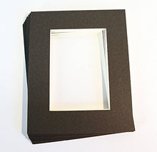 Load image into Gallery viewer, Pack of 25 sets of 8x10 GRAY Picture Mats Mattes Matting for 5x7 Photo + Backing + Bags
