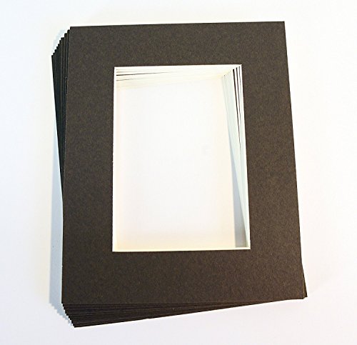 Pack of 25 sets of 8x10 GRAY Picture Mats Mattes Matting for 5x7 Photo + Backing + Bags