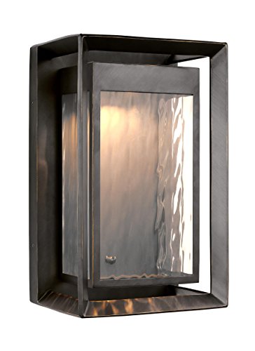 Feiss OL13702ANBZ-L1 Urbandale StoneStrong LED Marine Grade Outdoor Patio Lighting Wall Lantern, Bronze, 1-Light (10