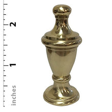 Load image into Gallery viewer, Royal Designs Simple Vase Design 2.5&quot; Lamp Finial for Lamp Shade, Polished Brass - Set of 2
