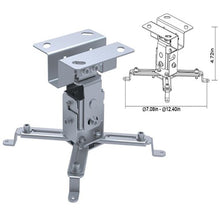 Load image into Gallery viewer, Cmple - Swivel Ceiling Mount for Projectors with Adjustable Extension from 8.9&quot; to 12.4&#39;&#39;
