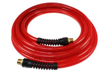 Load image into Gallery viewer, Coilhose Pneumatics PFE60506TR Flexeel Reinforced Polyurethane Air Hose, 3/8-Inch ID, 50-Foot Length with (2) 3/8-Inch MPT Reusable Strain Relief Fittings, Transparent Red
