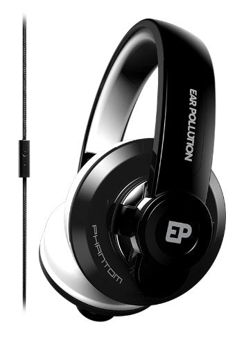iFrogz EP-PHT-BLK Earpollution Phantom Headphones with Mic - Black