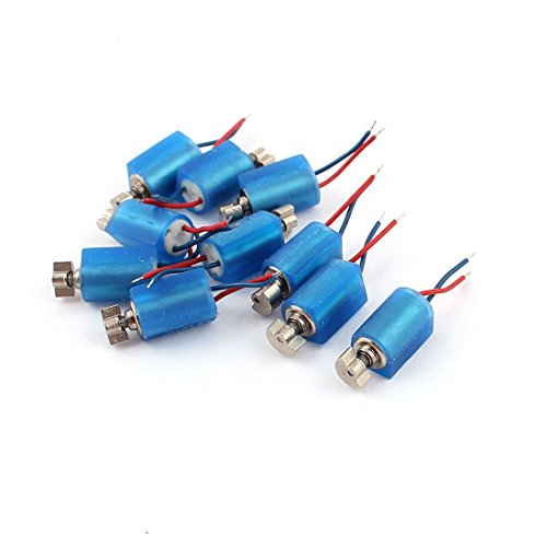 Aexit 10pcs DC Electric Motors 3V 3500RPM Pager Cell Phone Micro Vibration Motor 4mm Fan Motors x 8mm