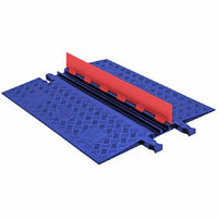 Guard Dog GD2X75-O/BLU Polyurethane Heavy Duty 2 Channel Low Profile Cable Protector with ADA Compliant Ramp, Orange Lid with Blue Ramp, 36